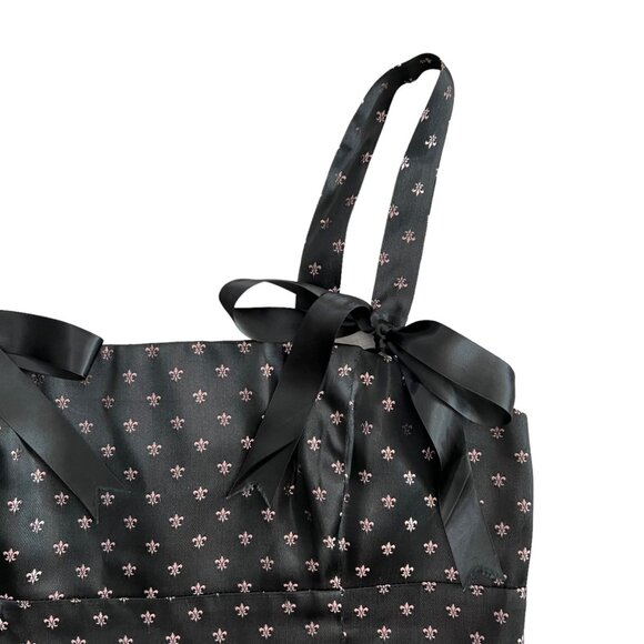 Vintage Mario Balthazar Womens Satin Whimsygoth Coquette‎ Bustier Top Black 12 - Picture 4 of 12